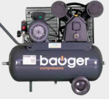 BAUGER Compressor  50L  dubbele cilinder