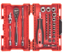 Milwaukee set dopsleutels + ratel   4932 4790 96